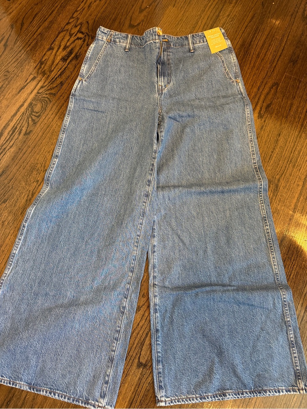 Wide Leg Light Blue Denim Jeans